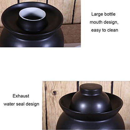 ZHOUXIAO Large Pickle Jar Ceramic Jar with Lid,Traditional Chinese Fermentation Kit Crock with Water Seal Airlock Lid, Fermentation Jar for Kimchi,Sauerkraut,Kombucha Jar blue-7KG