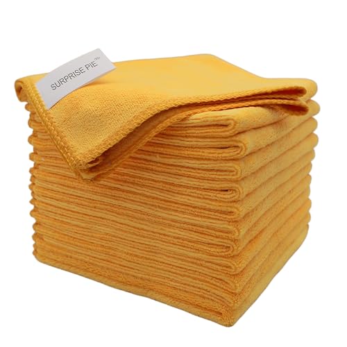 Ultimate Microfiber Cleaning Cloth - Car Drying Towel Scratch-Free, Lint-Free, and Super Absorbent for Drying,Kitchen Towels, Dish rags12x12 Inches Orange-12 Pack - color: Orange