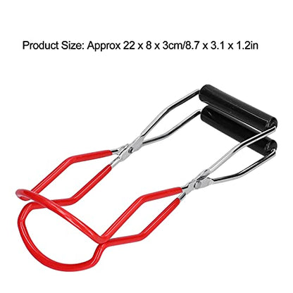 flexman Canning Jar Lifter, Multifunctional Stainless Steel Antiscalding Tray Dish Clamp with Grip Handle, Kitchen Tool for Homes Restaurants Collect Cans (Red) - color: Red