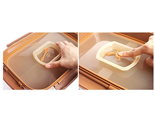 e-jen Premium Kimchi, Sauerkraut Container Probiotic Fermentation with Inner Vacuum Lid (Earthenware Brown, 3.1 gal/ 12L) - color: Earthenware Brown, size: 3.1 gal