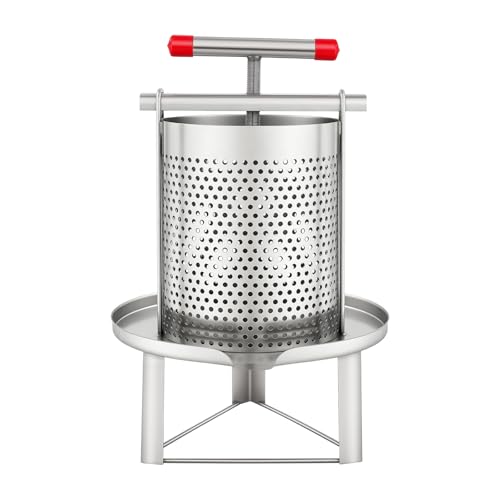 Fruit Wine Press, 3.2 Gallon Honey Press Extractor | Beeswax Presser, Fruit Apple Crusher, Manual Juice Maker, Apple Cider & Nature Juice Making - color: Style 1
