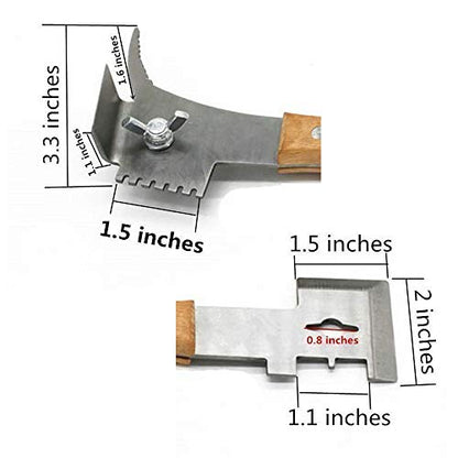 Multipurpose Bee Hive Tool with Wooden Handle Bee Tools for Beekeeping Professional Beekeeping Equipment