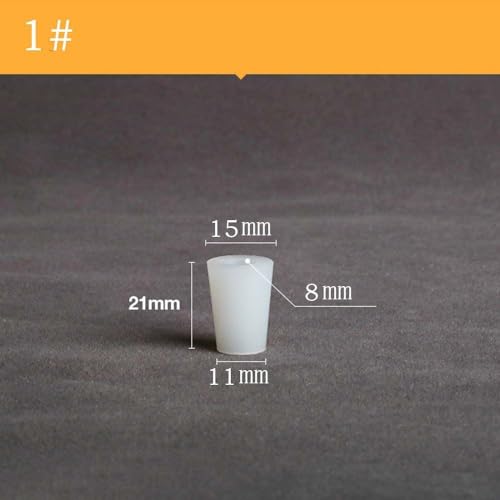 Reusable Silicone Hollow Conical Wine Stopper, Alkali Resistant Glass Bottle Stopper Wide Mouth Tube Stopper(1) - size: 1