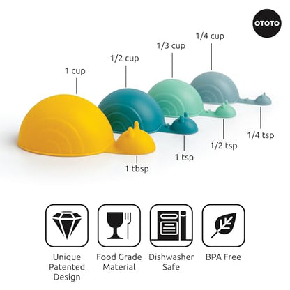 OTOTO Measuring Spoons Set - Teaspoons for Dry & Liquid Ingredients, BPA-free & Dishwasher Safe, Funny Gifts, Baking Accessories, Unique Kitchen Gadgets (Shelly) - style: Shelly