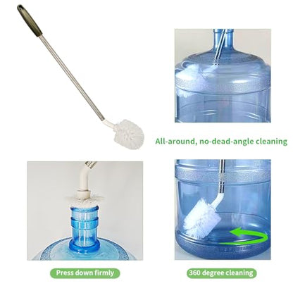 2-Pack Bucket Brush, Kettle Brush, Cleaning Extra Long Bottles, Gallon Jug Cleaner, Water Bottle Cleaner.