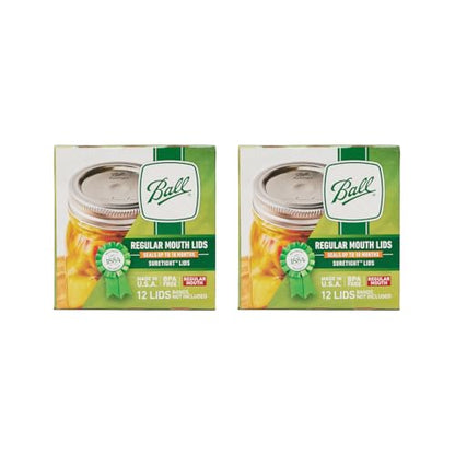 Ball Regular Mouth Mason Glass Jar Lids (24-Count), Silver