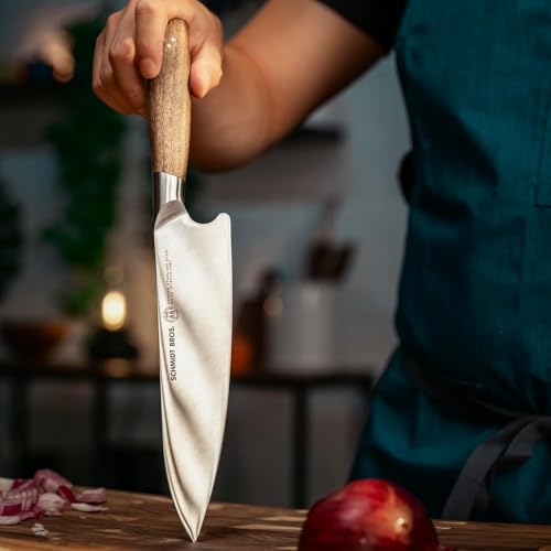Schmidt Brothers - Delta Series - 7-Piece Walnut Knife Set, High-Carbon Stainless Steel Cutlery with Natural Walnut Knife Block - color: Delta