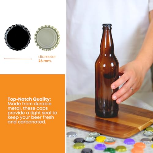 FastRack Amber Beer Bottles 12oz (Pack of 96) | Longneck Glass Beer Bottles with Pry-off Crown Finish for Home Brewing Mead, Cider & Kombucha | Durable Brewing Bottle & Bottling Kit - size: 12oz - 96 Pack