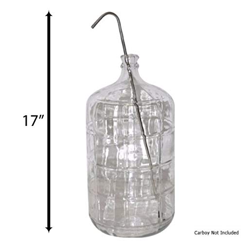 Stainless Steel Professional Bottling/Racking Kit with Siphon Crane, Tubing, Bottle Filler for Beer Wine Kombucha Kitchen Aqua Gardening (17") - size: 17"