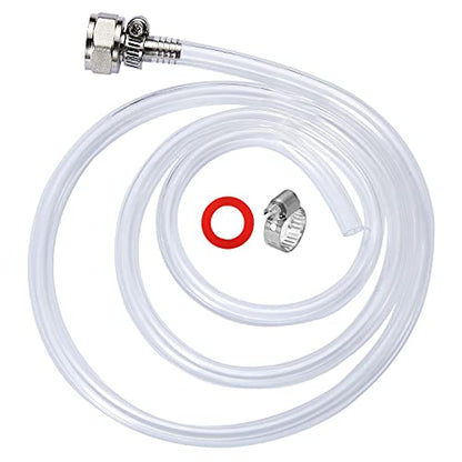 Kegerator Kit,10 Feet-Clear Vinyl Tubing Hose Stainless Steel Barb Fitting | LitKiwi Draft Beer Line with Connectors,5/16"ID 7/16"for Beer Tap Tower Keg Homebrewing - size: 10 Feet Tube & Fitting