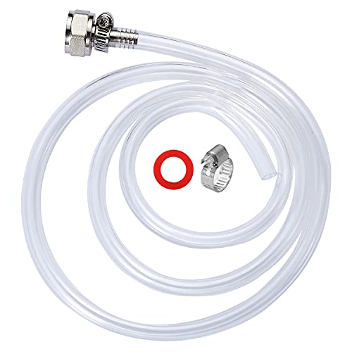 Kegerator Kit,10 Feet-Clear Vinyl Tubing Hose Stainless Steel Barb Fitting | LitKiwi Draft Beer Line with Connectors,5/16"ID 7/16"for Beer Tap Tower Keg Homebrewing - size: 10 Feet Tube & Fitting