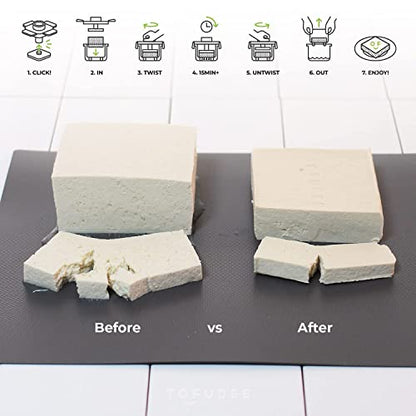 TOFUDEE Tofu Press for Vegan - Dishwasher Safe & BPA Free Tofu Presser that Swiftly Drains Water from Soft, Firm, Extra Firm & Organic Tofu Without Crack in just 15-20min - Enhanced Flavor & Texture - color: Lime
