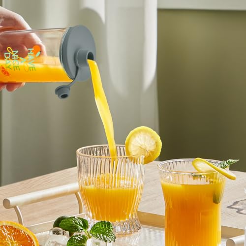 Pour Spout Lid for Mason Jars - Wide Mouth, Leak-Proof, Dishwasher Safe, Food-Grade Reusable Silicone Cover for Oils, Juices, Milk & Dry Goods - color: Grey-3Pack