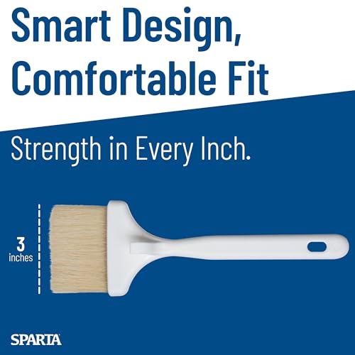 SPARTA 4040202 Meteor Nylon Basting Brush With Nylon Bristles, 3 Inches, White, (Pack of 12) - color: White, size: 3"