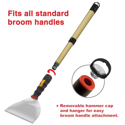 IVY Classic 23075 6" Heavy-Duty Bent Pole Scraper with Stainless Steel Blade, 1-Pack - style: 7" BENT POLE SCRAPER