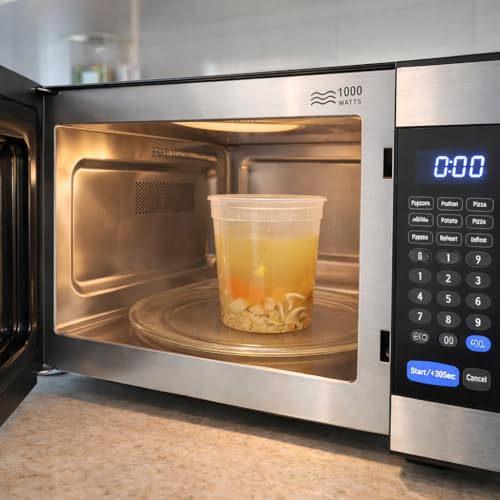 32 oz [20-Pack] Microwavable Plastic Deli Food Storage Containers with Lids | BPA Free, leak-resistant, stackable and freezer-safe design helps keep food fresh and secure - size: 32 oz - 20 Pack