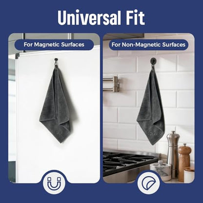 loukin Dry Erase Cloth with Detachable Magnet, Magnetic Whiteboard Cloth, Microfiber Cleaning Cloth for Classroom, Home and Office, Gray, 12'' x 12''