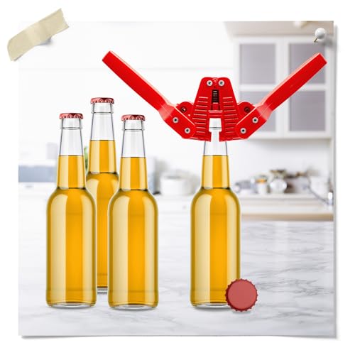 Fermentaholics Red Beer Bottle Caps - 144 Count Oxygen Absorbing Bottle Lids – 26mm Crown Caps for Homebrewing Beer, Cider, Soda, DIY Crafts and more – Fits Standard American Pry-Off Bottles