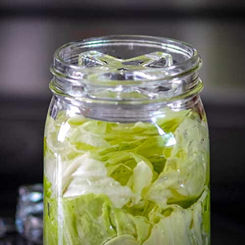 Trademark Innovations Glass Fermentation Pickling Jar Weights, Cross Grip Style (Set of 6) - style: Cross Grip
