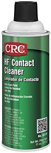 CRC HF Contact Cleaner 03125 – 11 WT OZ, Clear, Electronics Cleaner, Suitable For Higher Flashpoint Applications (Pack of 12) - style: 12 Pack