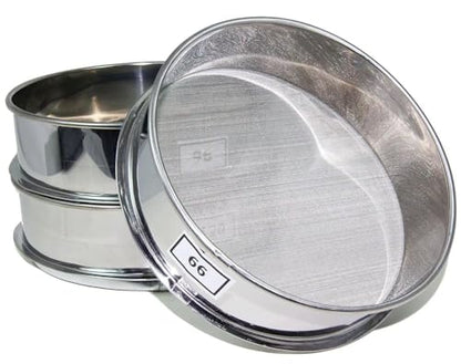 Aluminum Herbal Pollen Hash Extractor Stackable Sifter, Fine Mesh, Stainless Steel Round Sifter for Baking, Flour Sieve, Extracting, Herbal, Tea, Powder 66, 96, 120 Micron Set - size: 66, 96, 120