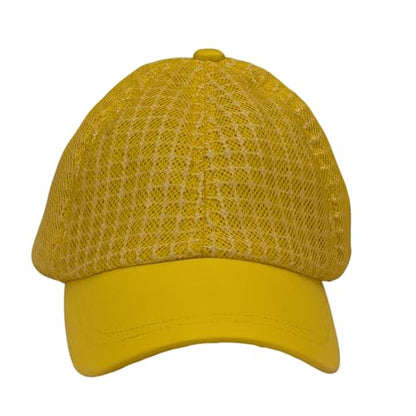 Three Layer Ventilated Beekeeping Veil in Round (3-Layer Hat, Yellow P-Cap) - color: Yellow P-CAP
