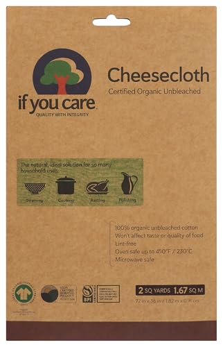 IF YOU CARE 72x36-Inch Cheesecloth, Unbleached, 2 Square Yards, 1 Count - size: 1 Count