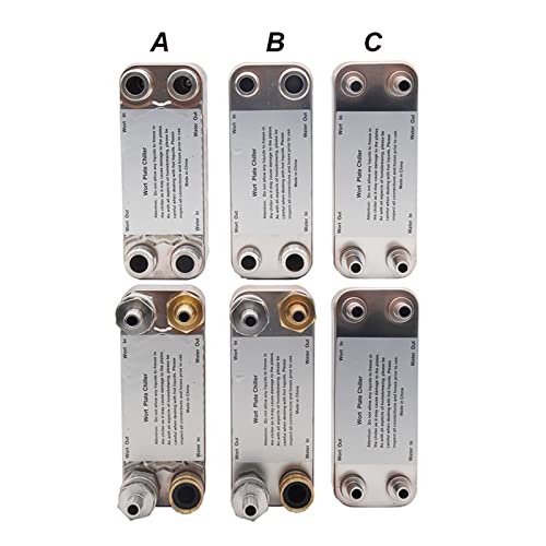 20 Plate Wort Chiller Stainless Steel Brazed Plate Heat Exchanger Homebrew Beer Wort Chiller 20 Plate Heat Exchanger B3-12A for Floor Heating(A1) - size: A1