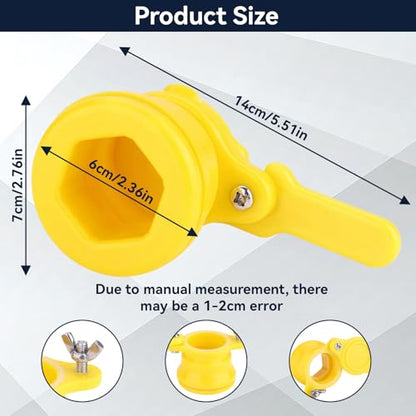 HERCHR Honey Gate Valve for Extractor, 2PCS Good Sealing Honey Tap Beekeeping Bottling Plastic Beehive Gate Valves Bucket Beekeeping Supplies