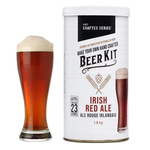 ABC Crafted Series Beer Making Kit | Beer Making Ingredients for Home Brewing | Yields 6 Gallons of Beer | Irish Red Ale - color: Irish Red Ale