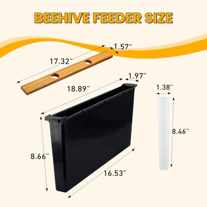 MayBee 4 Pack 3.5L Beehive Feeder Beeswax Coated Beehive Frame Feeder Deep Frame Sugar Water Feeder for Bee Feeding - size: 3.5L-4Pack