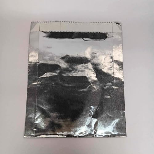 Large Foil Hamburger/Cheeseburger/Sandwich Bags - Grease Resistant, Keeps them Hot - SILVER - 25 Count - color: SILVER - Plain