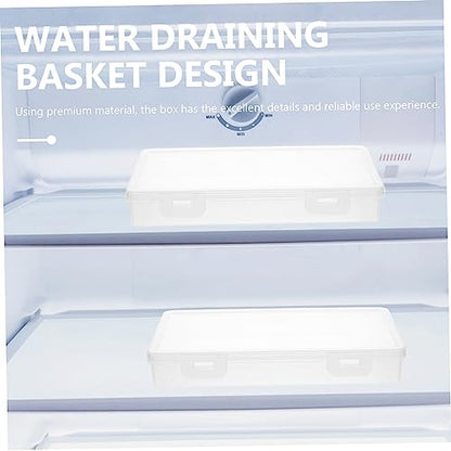 1pc Food Grade Crisper Box Multi-function Cheese Storage Boxes for Refrigerator