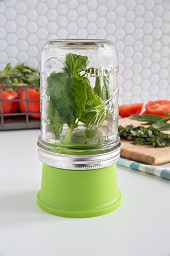 Jarware Herb Saver Lid for Wide Mouth Mason Jars, Green - size: Wide Mouth, style: Herb Saver