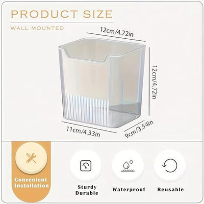 8PCS Refrigerator Storage Bins Clear Plastic Stackable Organizer for Side Door Shelves, Fruits Vegetables Eggs, Kitchen Organization, Transparent