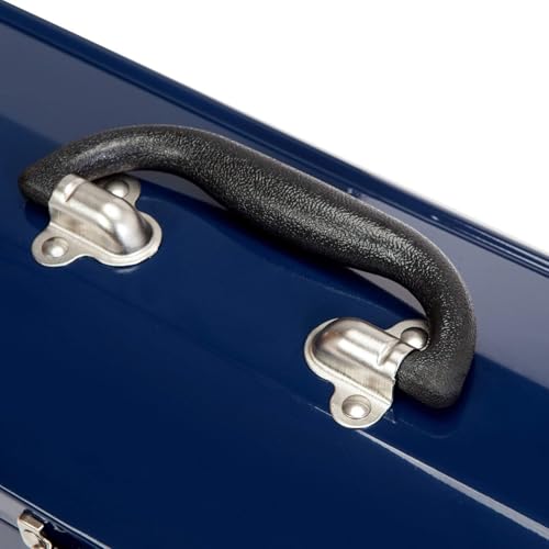 BIG RED 16" Hip Roof Style Portable Small Steel Tool Box with Metal Latch Closure, Blue - color: Blue, size: 16 Inch