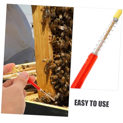 LIOOBO 2Pcs Beekeeping Hive Tool Durable Bee Grafting Needle Moving Needle Essential for Queen Rearing Non Slip Handle for Easy Use