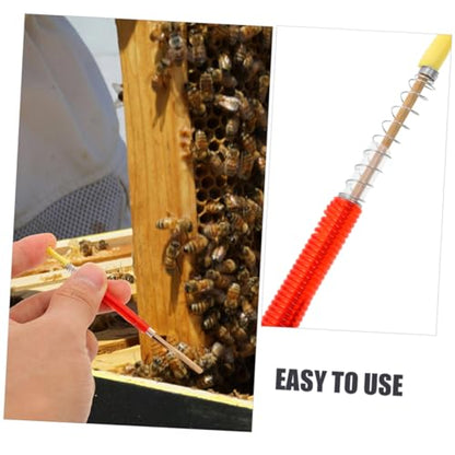 LIOOBO 2Pcs Beekeeping Hive Tool Durable Bee Grafting Needle Moving Needle Essential for Queen Rearing Non Slip Handle for Easy Use
