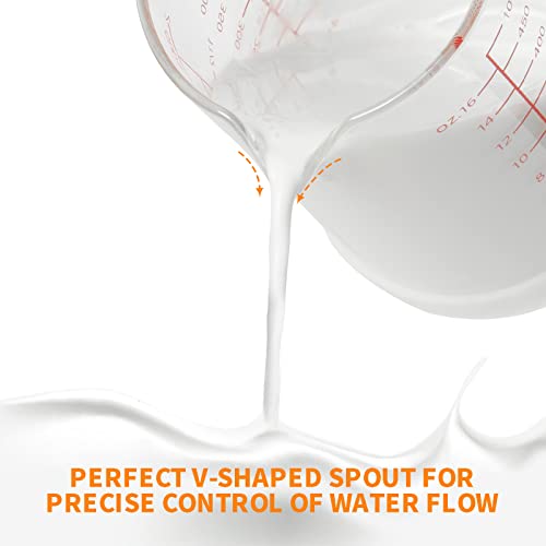 77L Glass Measuring Cup, 2 3/4-Cup/700 ML Liquid Measuring Cups, Measuring Cup With Handle and V-Shaped Spout, Glass Beaker with Three Scales (OZ, Cup, ML), Dishwasher/Freezer/Microwave Safe - size: 2 3/4 Cup / 700 mL
