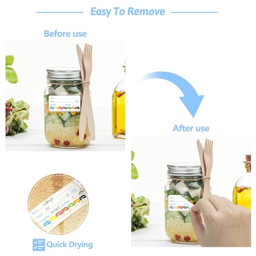500 Pcs 1 inch X 2 inch Restaurant Quality Shelf Life Food Rotation Labels, Self-Adhesive Removable for Reusable Containers, Food Safety Date Sticker, Leftover Labels (1 * 2in-500pc-Blue5) - style: 1Roll-Blue