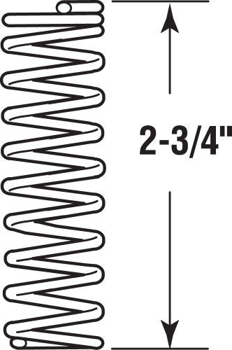 Prime-Line SP 9710 Compression Spring, Spring Steel Construction, Nickel-Plated Finish, 0.072 GA x 1/2 In. x 2-3/4 In. (2 Pack) - color: Nickel, size: 1/2 in. x 2-3/2 in.