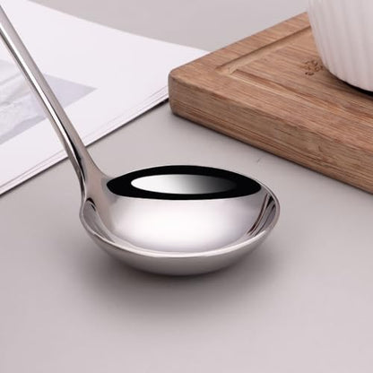 1-Piece Sauce Ladle and 1-Piece Gravy Ladle, 18/10 Stainless Steel, Dishwasher Safe(Silver)