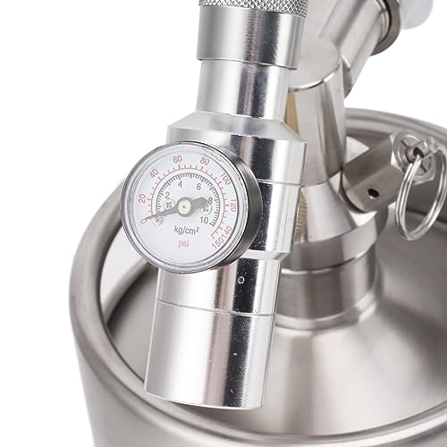 2L/67Oz Mini Keg Growler 150PSI Pressure Regulator Portable Pressurized Stainless Steel Home Keg System Kit Mini Keg Dispenser for Homebrew, Craft and Draft Beer