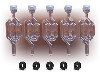 5 x Airlock S-Bubble Type with Grommets