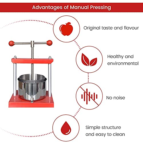 Cheese Tincture Herb Fruit Wine Manual Press with Filter Bag
