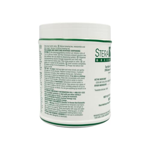 Stera Sheen Green Label Sanitizer - Cleaner and Milkstone Remover for Soft Serve, Shake Machines, Ice Makers and Commercial Equipment - By Purdy Products, 100 Count, 2 Ounce Sachets - size: 2 Ounce (Pack of 100)