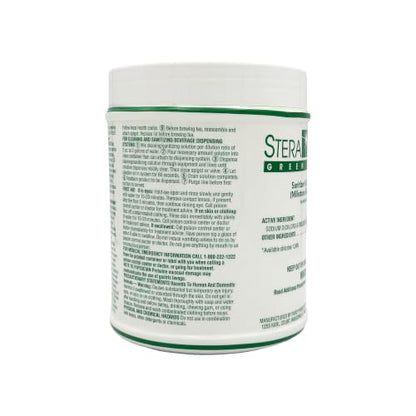 Stera Sheen Green Label Sanitizer - Cleaner and Milkstone Remover for Soft Serve, Shake Machines, Ice Makers and Commercial Equipment - By Purdy Products, 100 Count, 2 Ounce Sachets - size: 2 Ounce (Pack of 100)
