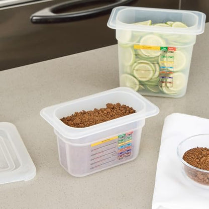 Restaurantware Food Storage Container 1 Pack of 6.8 x 4.2 x 3.9 Inches Plastic Stackable Storage Box White Reusable Label Container Dishwasher Safe For Restaurants And Kitchens