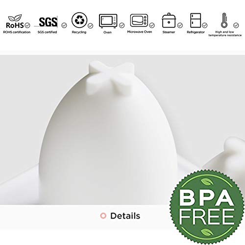 OCPO KITCHEN Easter Egg Silicone Mold for Baking Chocolate Easter Eggs, Mousse Cake, Jello, CheeseCake, Ice Cream, Dessert, Cake Decoration Mold (8-Cavity) - style: Egg (8-Cavity)