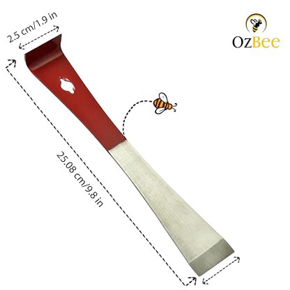 OZBEE 2 Pcs Stainless Steel Hive Scraper Tools | Essential Beekeeping Equipment | Bee Hive Hand Tool | Beekeeper Tool for Efficient Beekeeping & Hive Maintenance